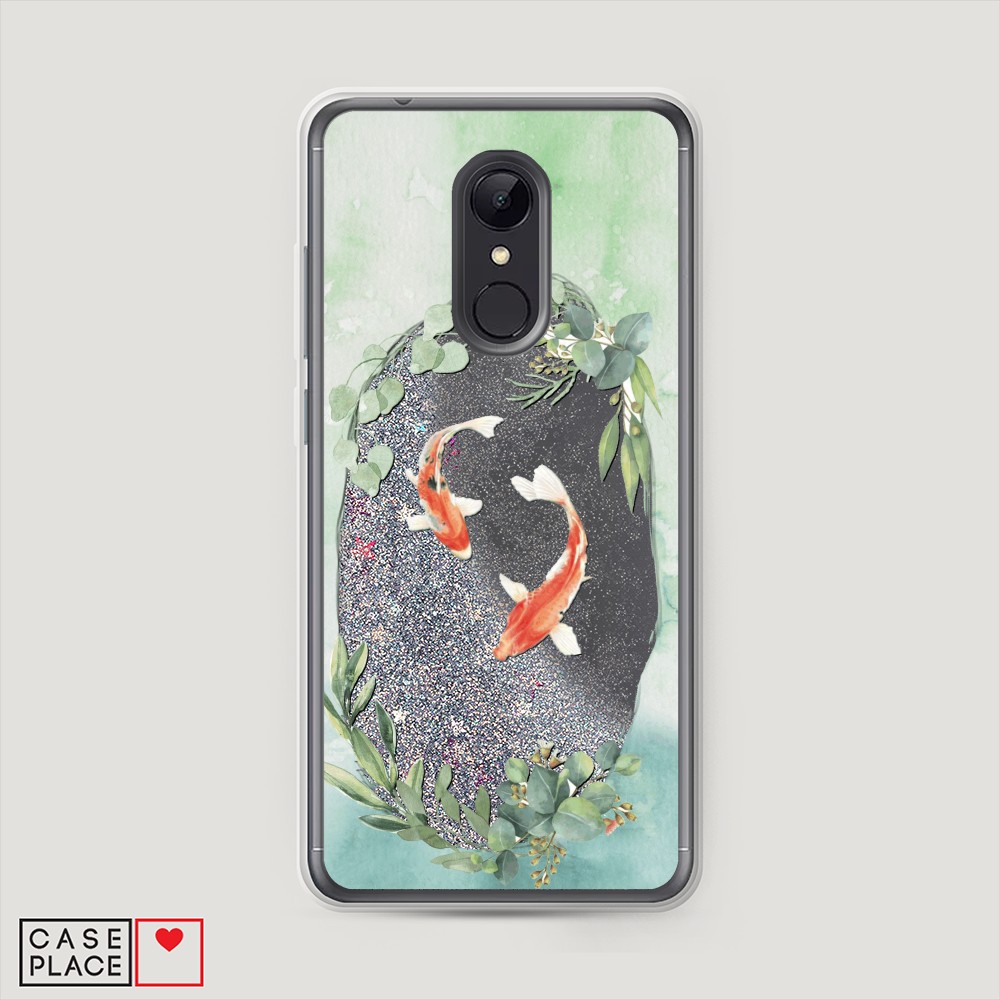 

Чехол Awog на Xiaomi Redmi 5 "Две золотые рыбки", Разноцветный, 33091-1