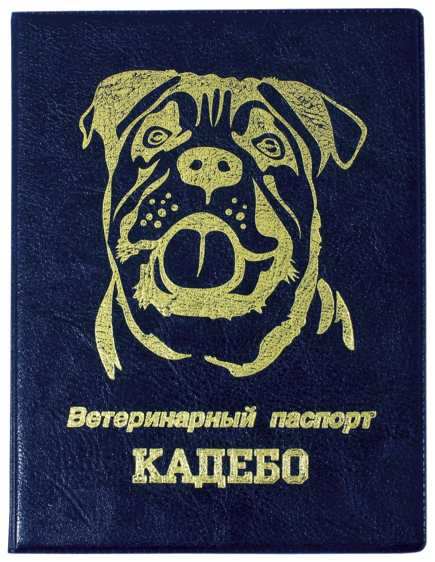 Обложка на ветеринарный паспорт Стрекоза "Кадебо", синий