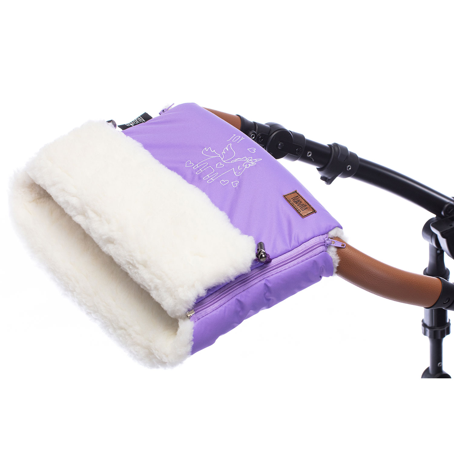 Муфта меховая для коляски Nuovita Islanda Bianco Viola/Фиолетовый барс муфта для санок меховая с чехлом для телефона