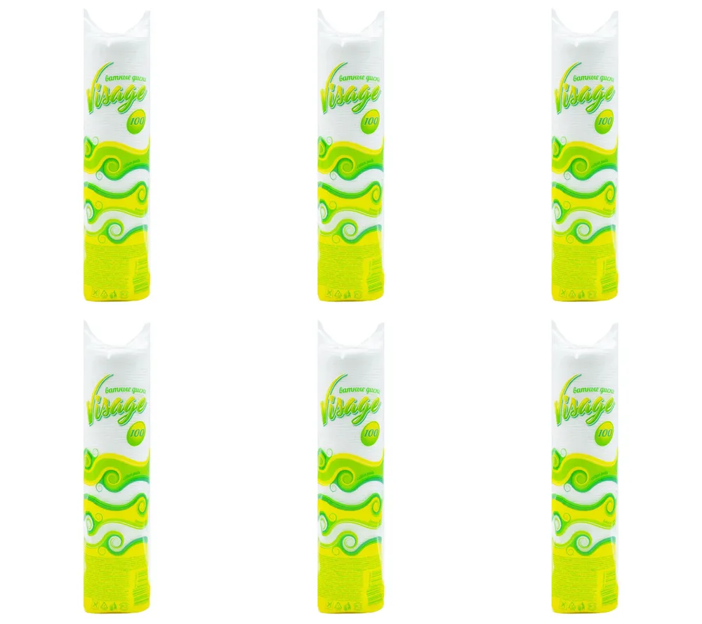 Ватные диски Русалочка Visage 100 шт. х 6 уп.