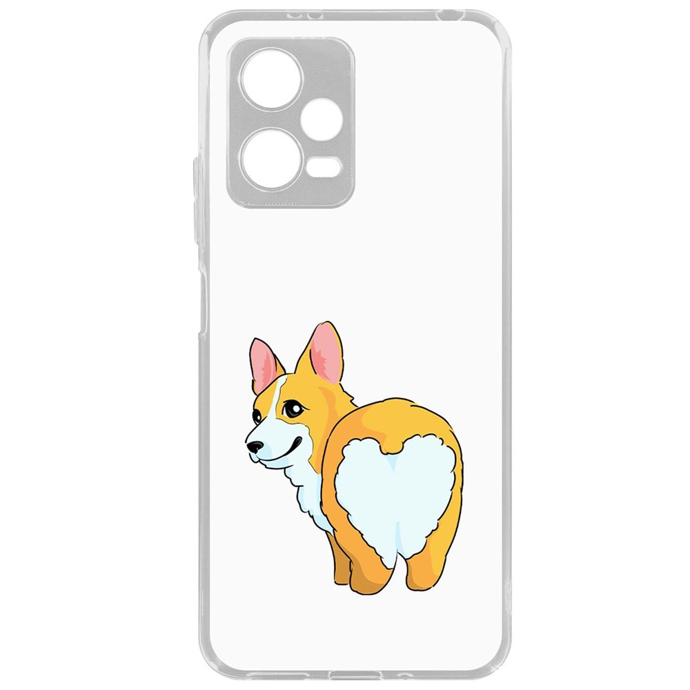 

Чехол-накладка Krutoff Clear Case Рисованный корги вид 2 для Xiaomi Poco X5, Прозрачный