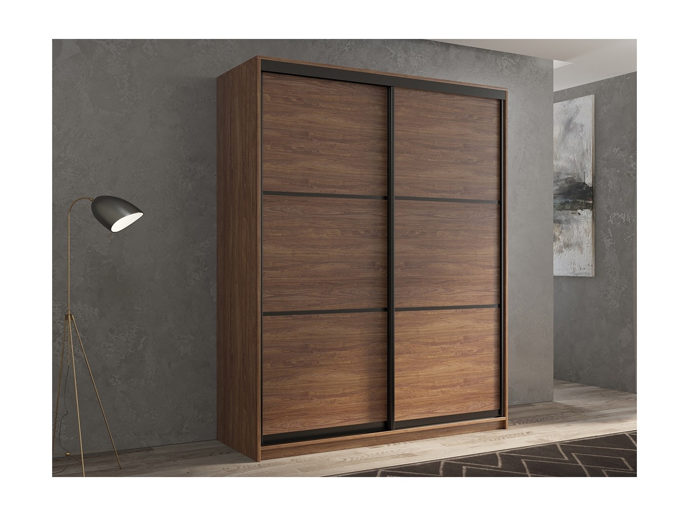 

Шкаф-купе 2-х дверный Кааппи 4 Морское Дерево Винтаж 160х45х230 см