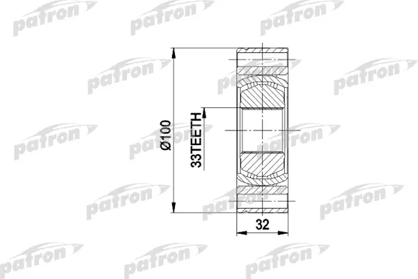 

ШРУС внутр/наружн к-кт VW: TRANSPORTER Т2 1.6 -7.92 PATRON PCV3001