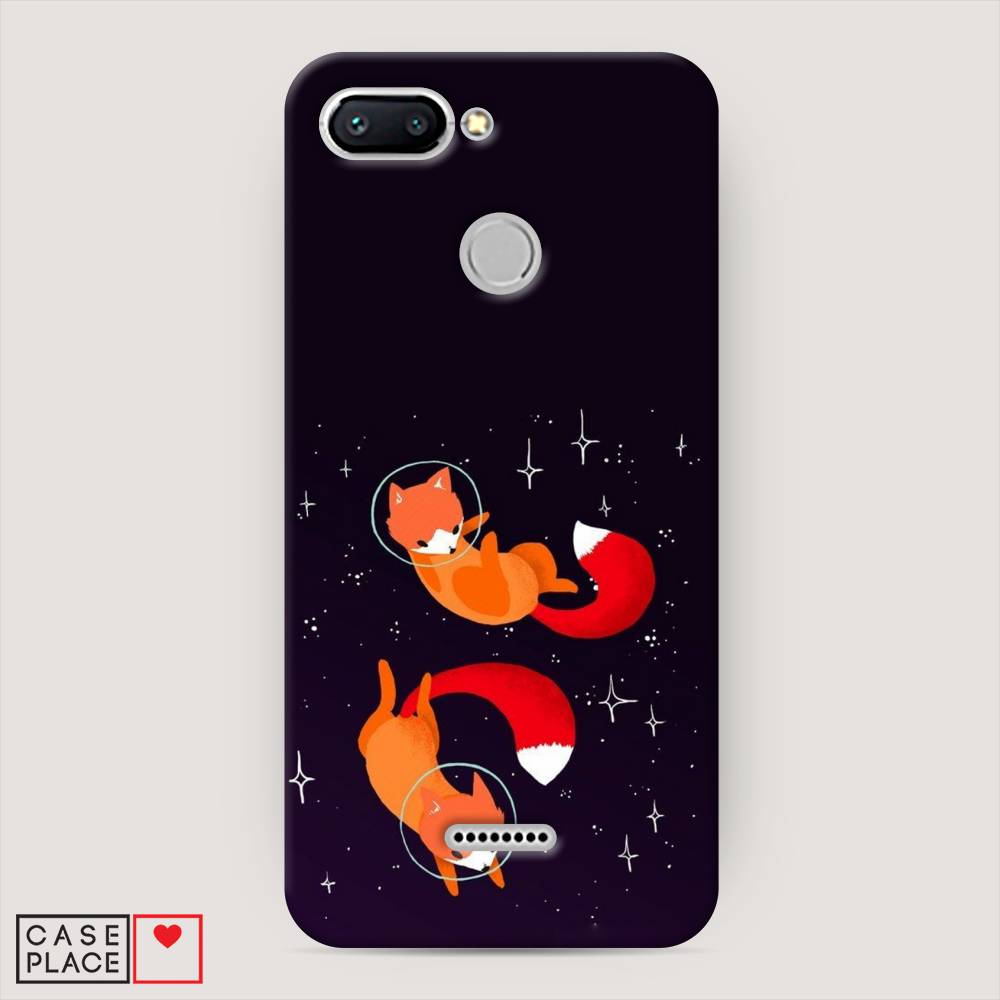 

Пластиковый чехол "Лисы космонавты" на Xiaomi Redmi 6
