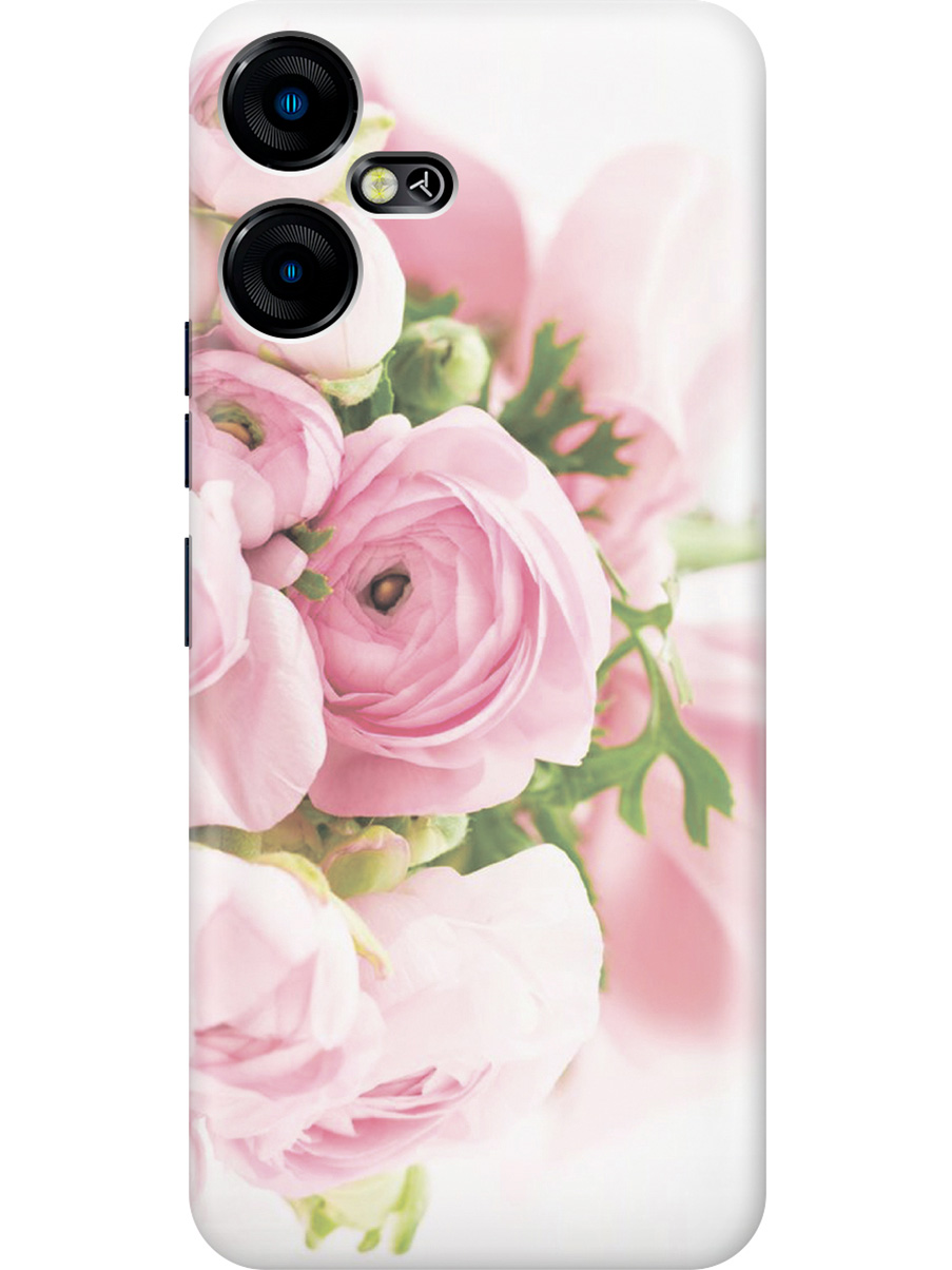 

Силиконовый чехол на Tecno Pova Neo 3 "Розовые розы", Белый;розовый, 20001480
