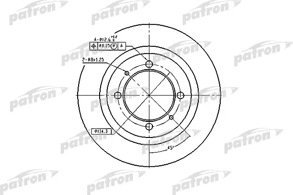 

Тормозной диск PATRON комплект 1 шт. PBD2784