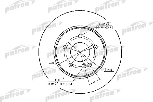 Тормозной диск PATRON для PBD2813