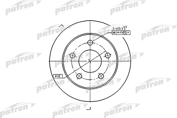 

Диск тормозной задн AUDI: A6 97-05, A6 Avant 97-05 PATRON PBD4038