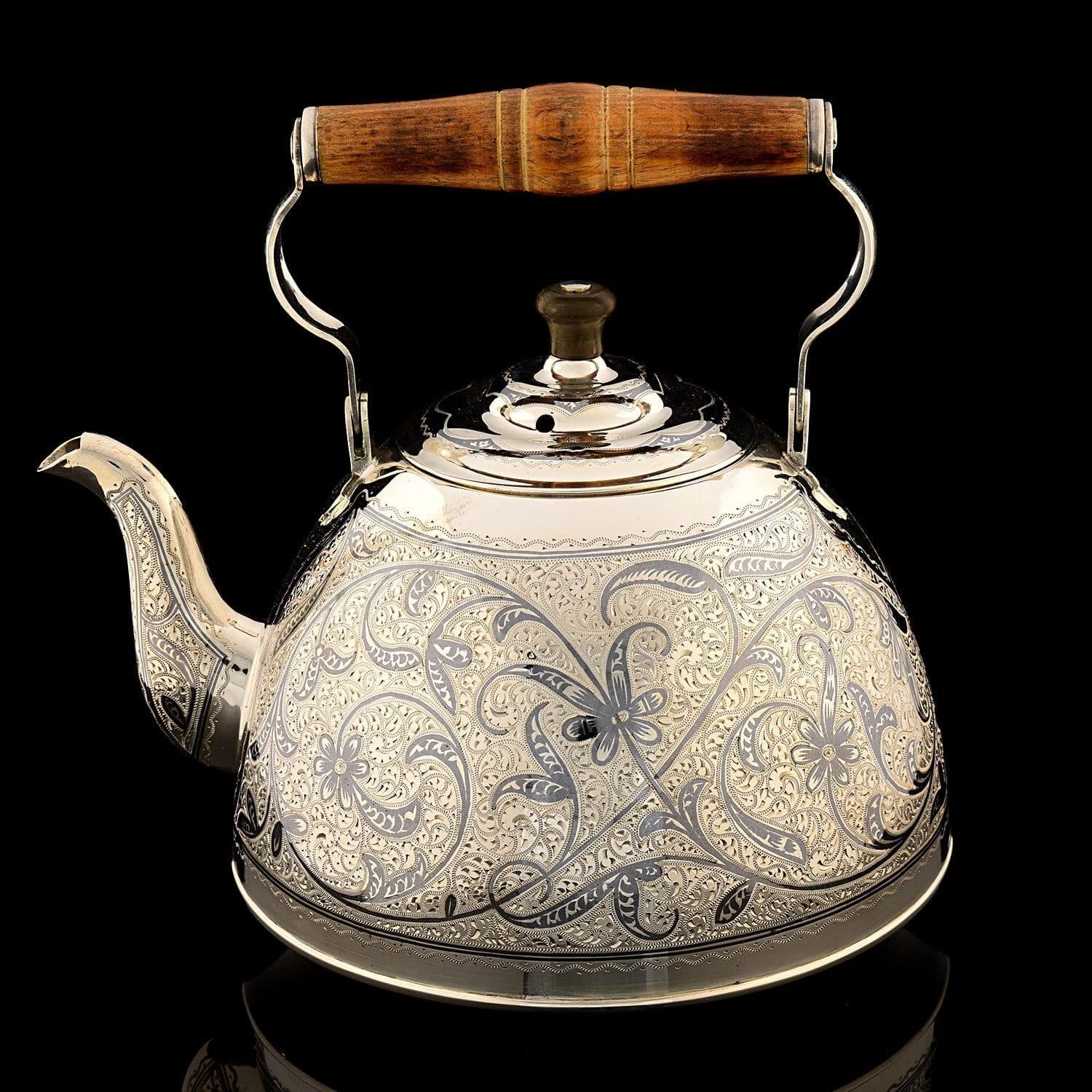 

Чайник заварочный с гравировкой и чернением. Серебро 875*