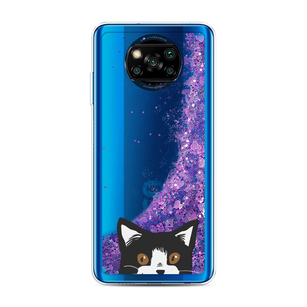 

Чехол Awog на Poco X3/X3 Pro "Подглядывающий кот", Разноцветный, 39292-1