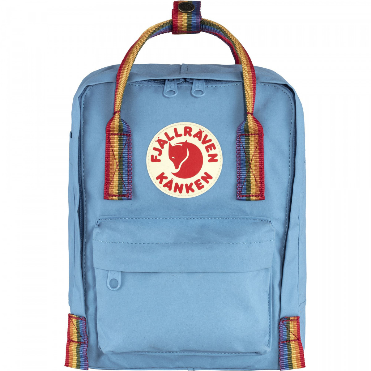 фото Рюкзак женский fjallraven kanken rainbow mini air blue-rainbow pattern