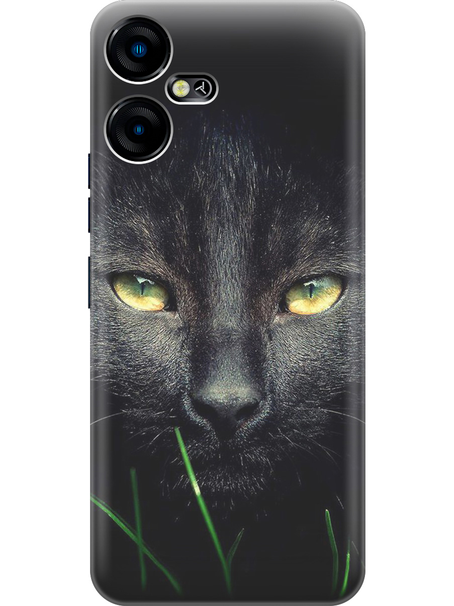 

Силиконовый чехол на Tecno Pova Neo 3 "Кошка в темноте", Черный, 20001480