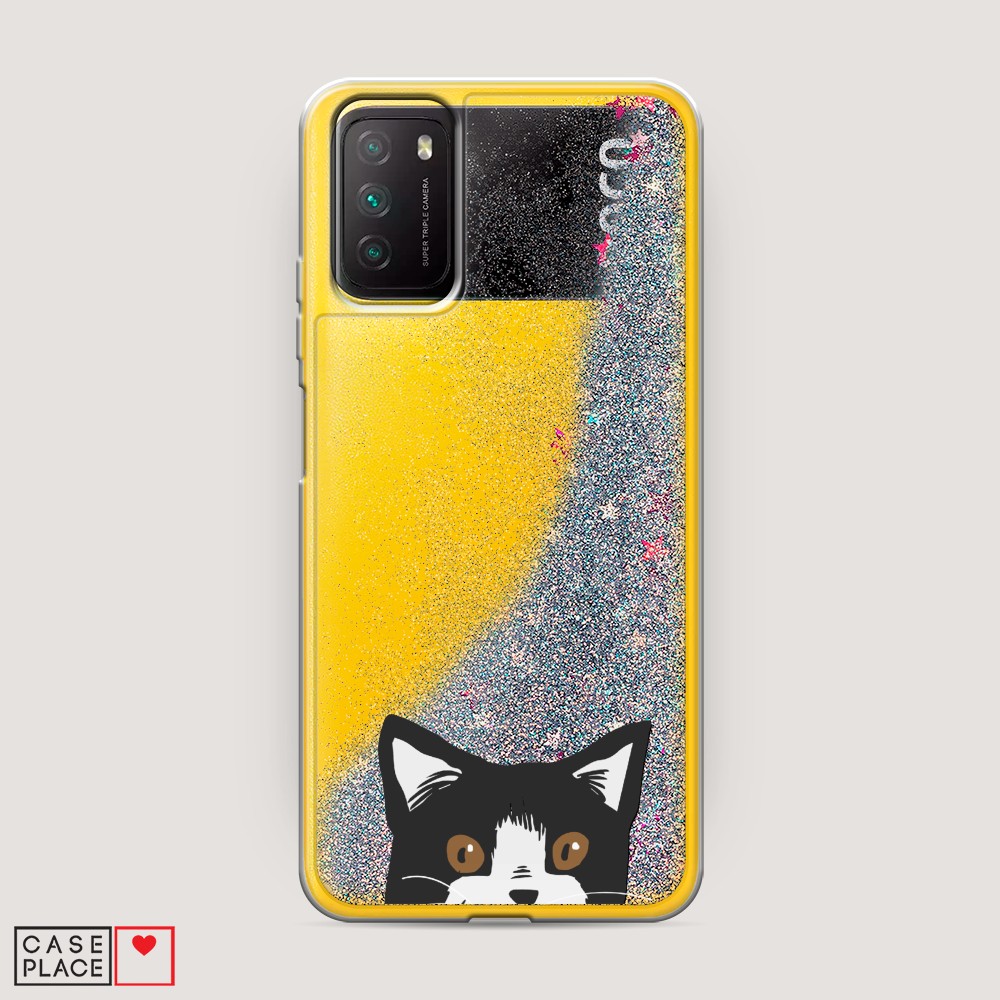

Чехол Awog на Poco M3 "Подглядывающий кот", Разноцветный, 39591-1