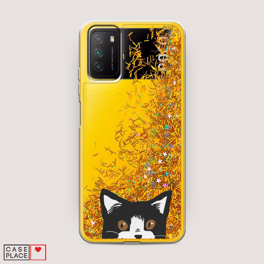 

Чехол Awog на Poco M3 "Подглядывающий кот", Разноцветный, 39590-1