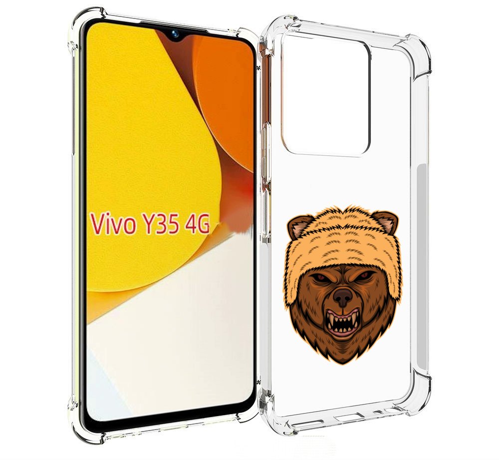 

Чехол MyPads Медведь-в-шапке для Vivo Y35 4G 2022 / Vivo Y22, Прозрачный, Tocco