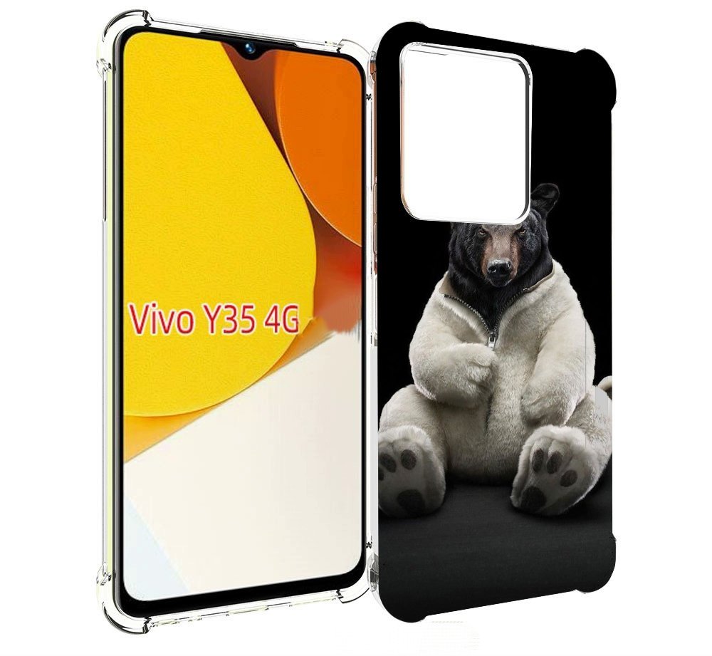 

Чехол MyPads Медведь-бурый-белый для Vivo Y35 4G 2022 / Vivo Y22, Прозрачный, Tocco
