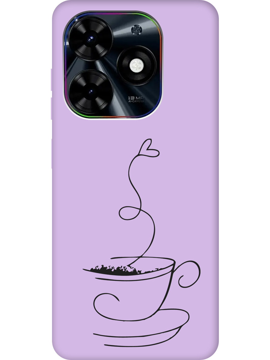 

Чехол на Tecno Pop 8 / Spark Go 2024 / Spark 20 / 20C "Coffee Love" Soft Touch сиреневый, Фиолетовый;черный, 20011869