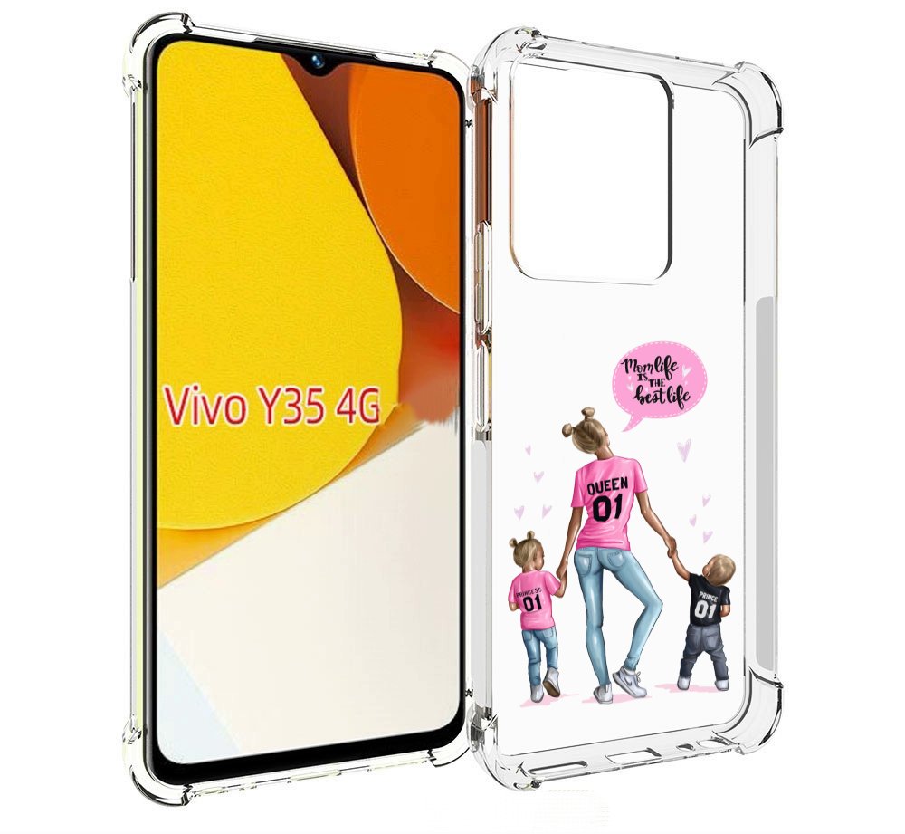 

Чехол MyPads Мама-королева женский для Vivo Y35 4G 2022 / Vivo Y22, Прозрачный, Tocco