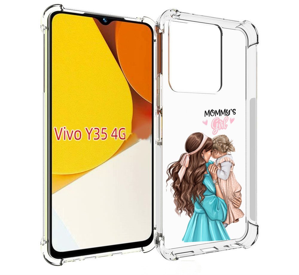 

Чехол MyPads Мама-девочки женский для Vivo Y35 4G 2022 / Vivo Y22, Прозрачный, Tocco