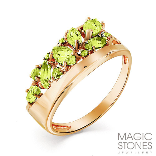 

Кольцо из золота р. , Magic Stones 01-2-314-08, фианит\хризолит, 01-2-314-08