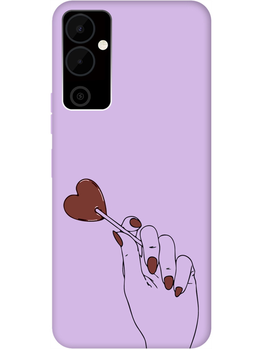 

Силиконовый чехол на Tecno Pova Neo 2 "Heartbreaker" сиреневый, Фиолетовый;красный;черный, 20001479