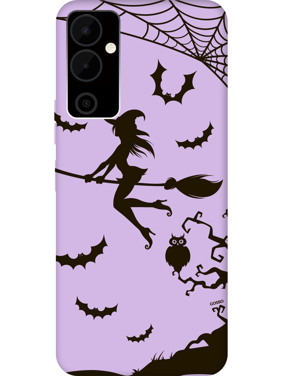 

Силиконовый чехол на Tecno Pova Neo 2 "Witch on a Broomstick" сиреневый, Фиолетовый;черный, 20001479