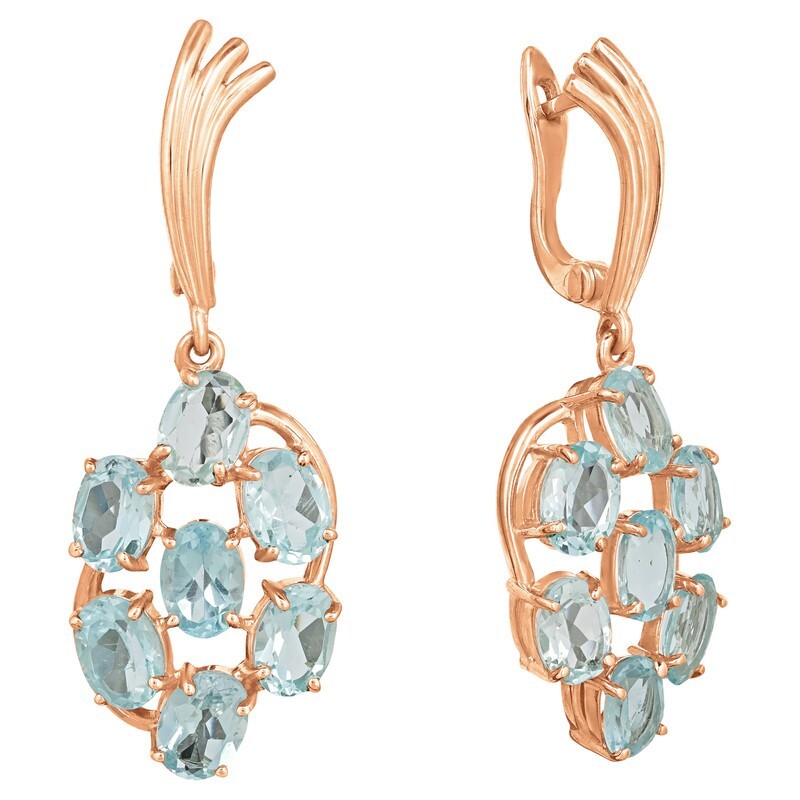 

Серьги из серебра с топазом LAZURIT-ONLINE 7828RG, 7828RG