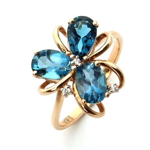 

Кольцо из золота р.  DIAMOND PRIME 99-1-ВZ-R-045042, топаз\фианит, 99-1-ВZ-R-045042
