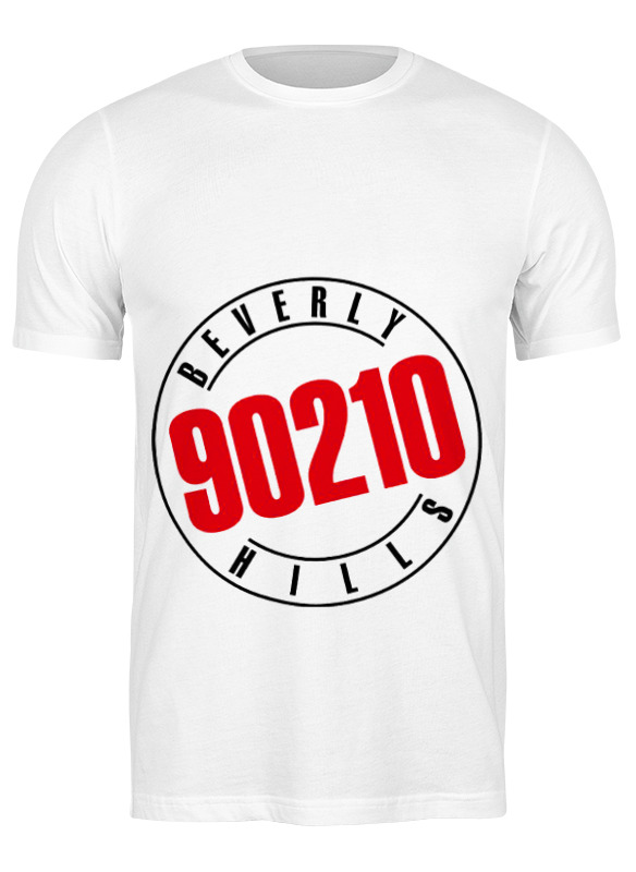 

Футболка мужская Printio 90210 белая S, Белый, 90210