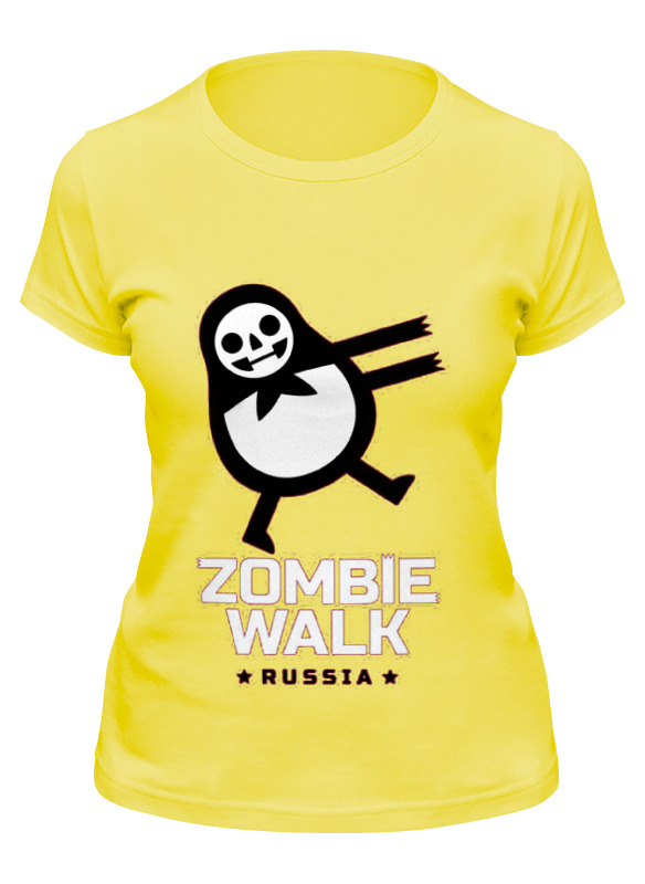 

Футболка женская Printio Zombie walk - russia желтая S, Желтый, Zombie walk - russia