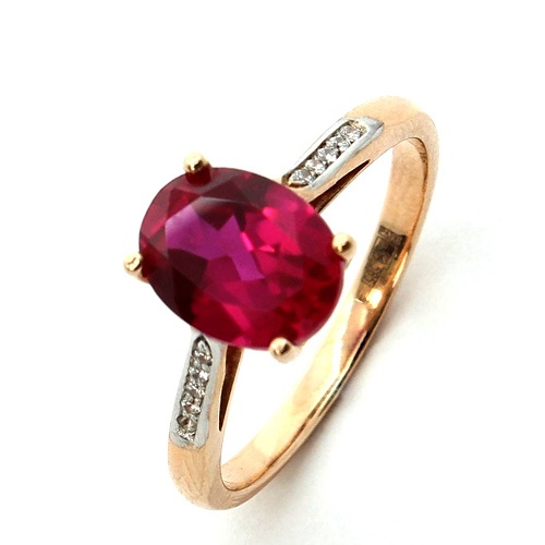 

Кольцо из золота р.  DIAMOND PRIME 99-1-ZR-R-046243, рубин\фианит, 99-1-ZR-R-046243