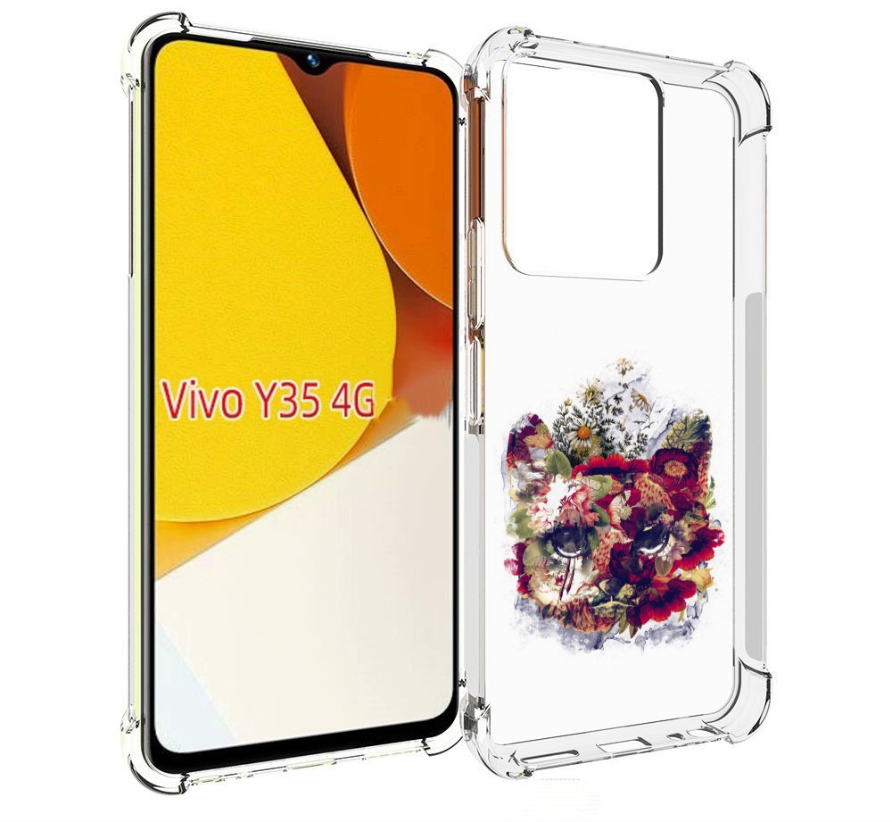 

Чехол MyPads Лиса в цветах-2 для Vivo Y35 4G 2022 / Vivo Y22, Прозрачный, Tocco