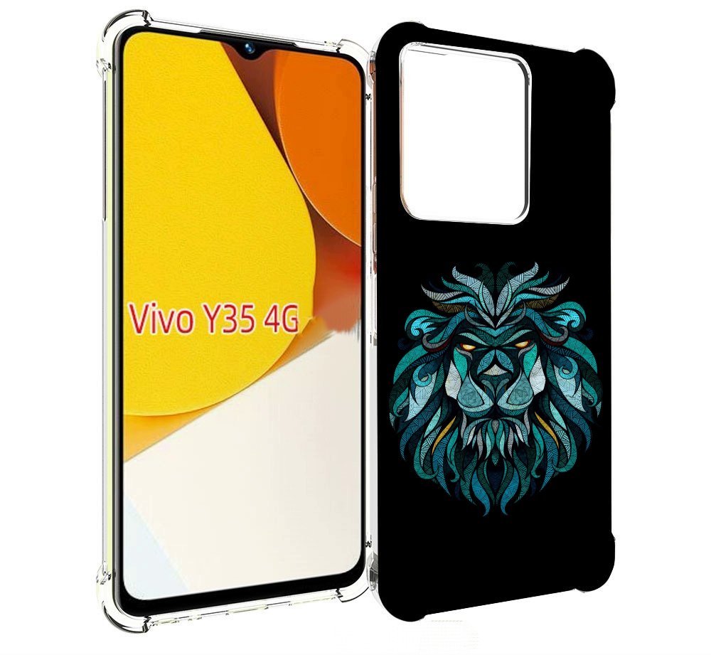

Чехол MyPads Лев-красивый-зеленый для Vivo Y35 4G 2022 / Vivo Y22, Прозрачный, Tocco