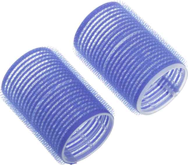 Набор бигуди-липучек Dewal Beauty диаметр 40 мм, длина 63 мм (10 штук) синие