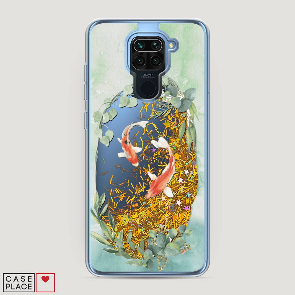 

Жидкий чехол с блестками "Две золотые рыбки" на Xiaomi Redmi 10X 4G, 38290-1
