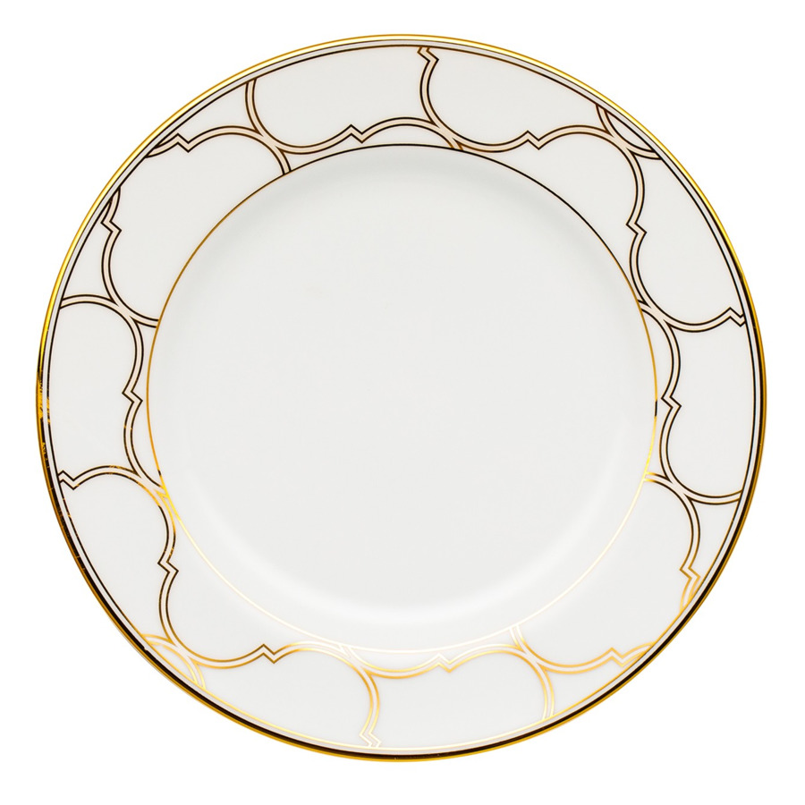 

Тарелка пирожковая Noritake Царский дворец, золотой кант 16 см, Белый;золотистый
