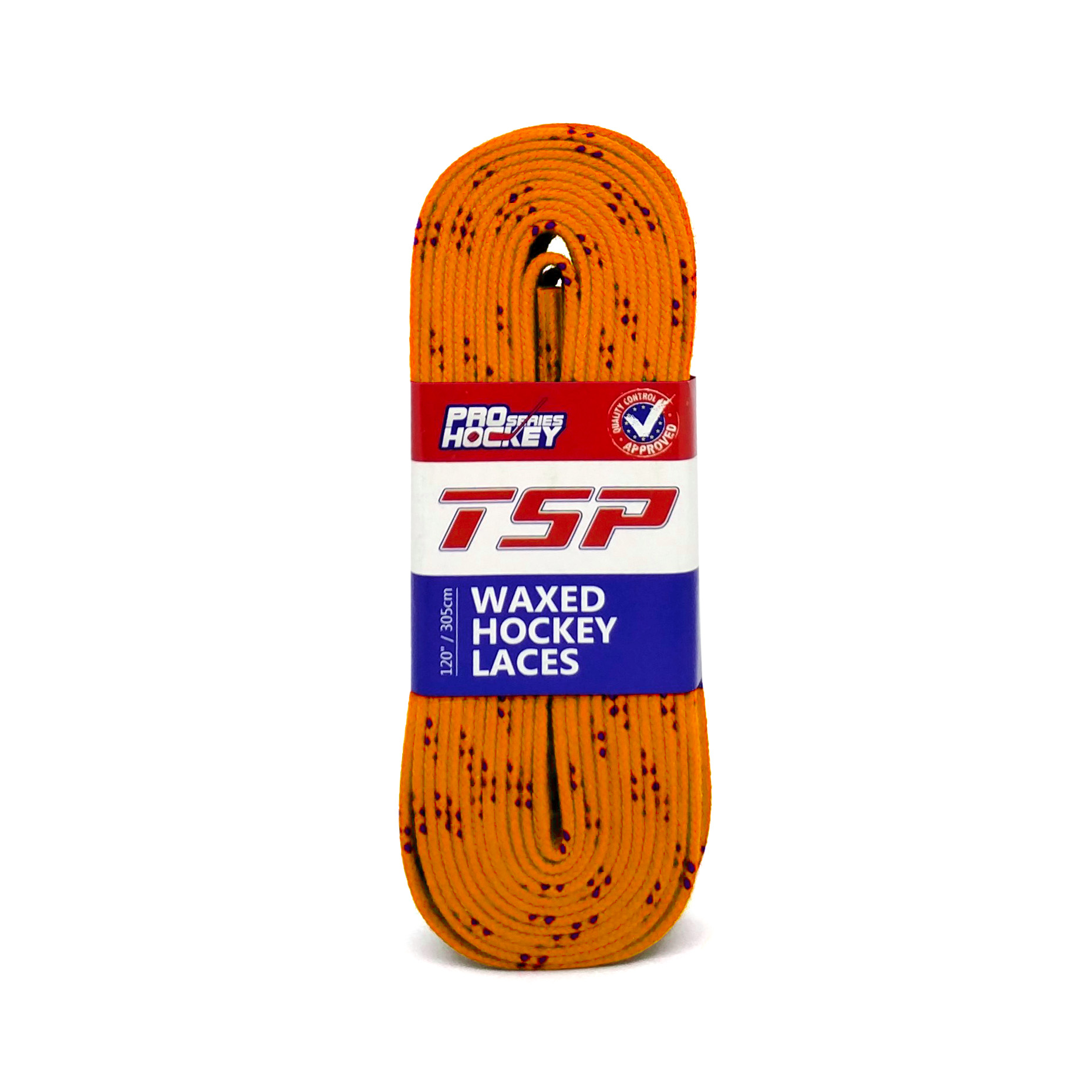 фото Шнурки хоккейные tsp с пропиткой, 305 см, оранжевые