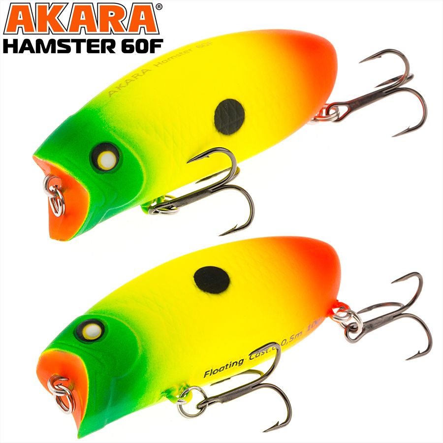 

Воблер Akara Hamster 60F 60 мм 10 гр A21, Разноцветный, Hamster