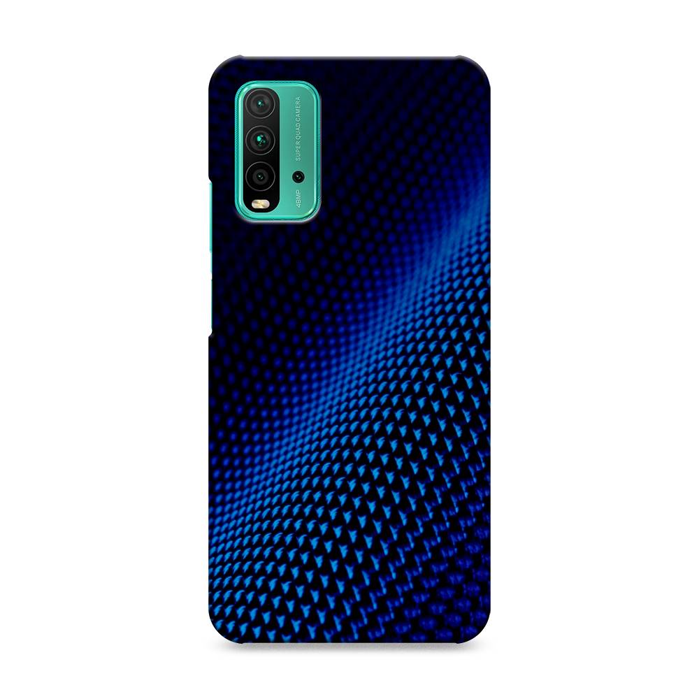 фото Пластиковый чехол "синий карбон" на xiaomi redmi 9t awog