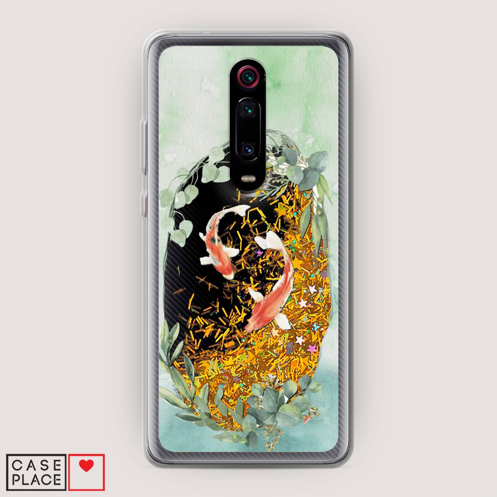 

Жидкий чехол с блестками "Две золотые рыбки" на Xiaomi Mi 9T Pro, 35890-1