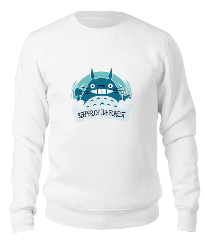 

Свитшот унисекс Printio tonari no totoro белый XS, tonari no totoro