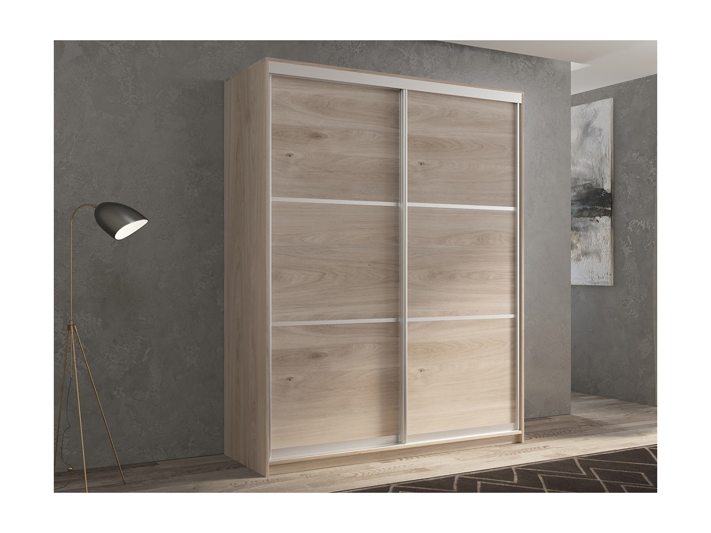 

Шкаф-купе 2-х дверный Кааппи 4 Дуб Кастелло Серый 120х45х230 см