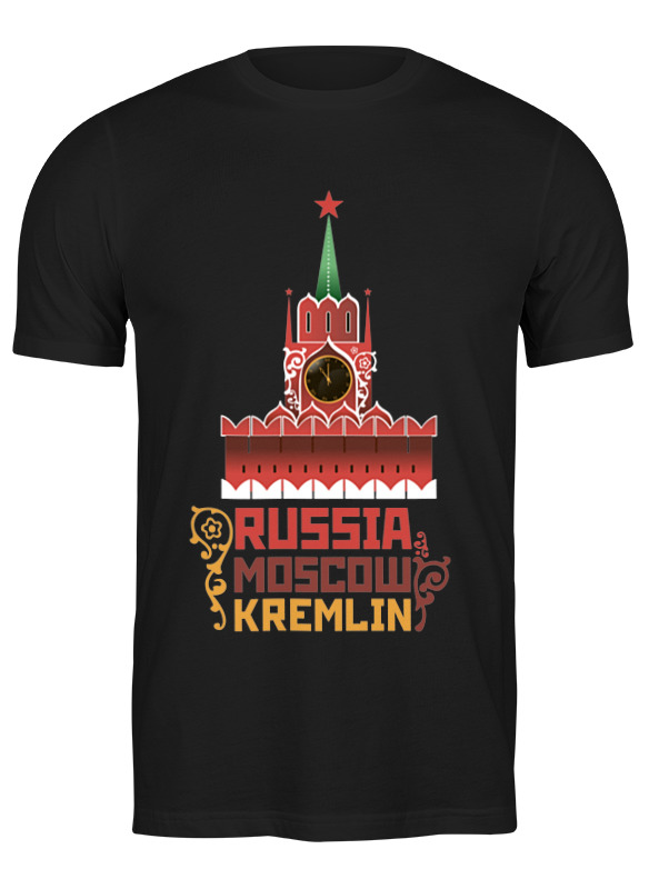 

Футболка мужская Printio Москва, кремль (россия) черная 2XL, Москва, кремль (россия)