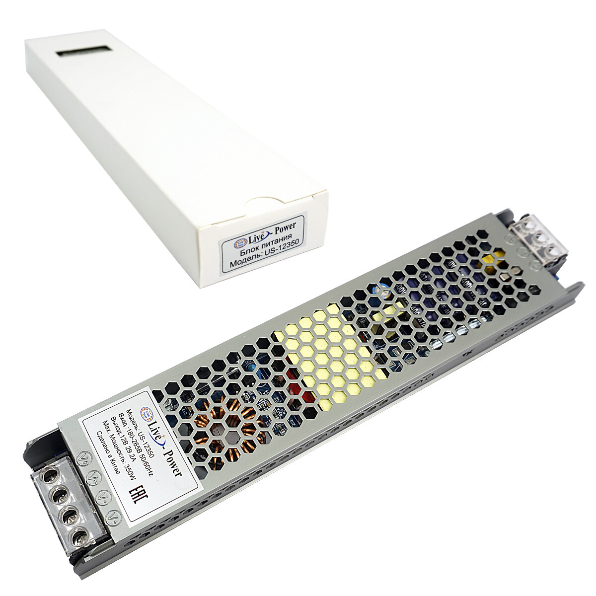 Блок питания для светодиодов Live Power, DC, Ip20, 12V/29.2A, 350W A4006