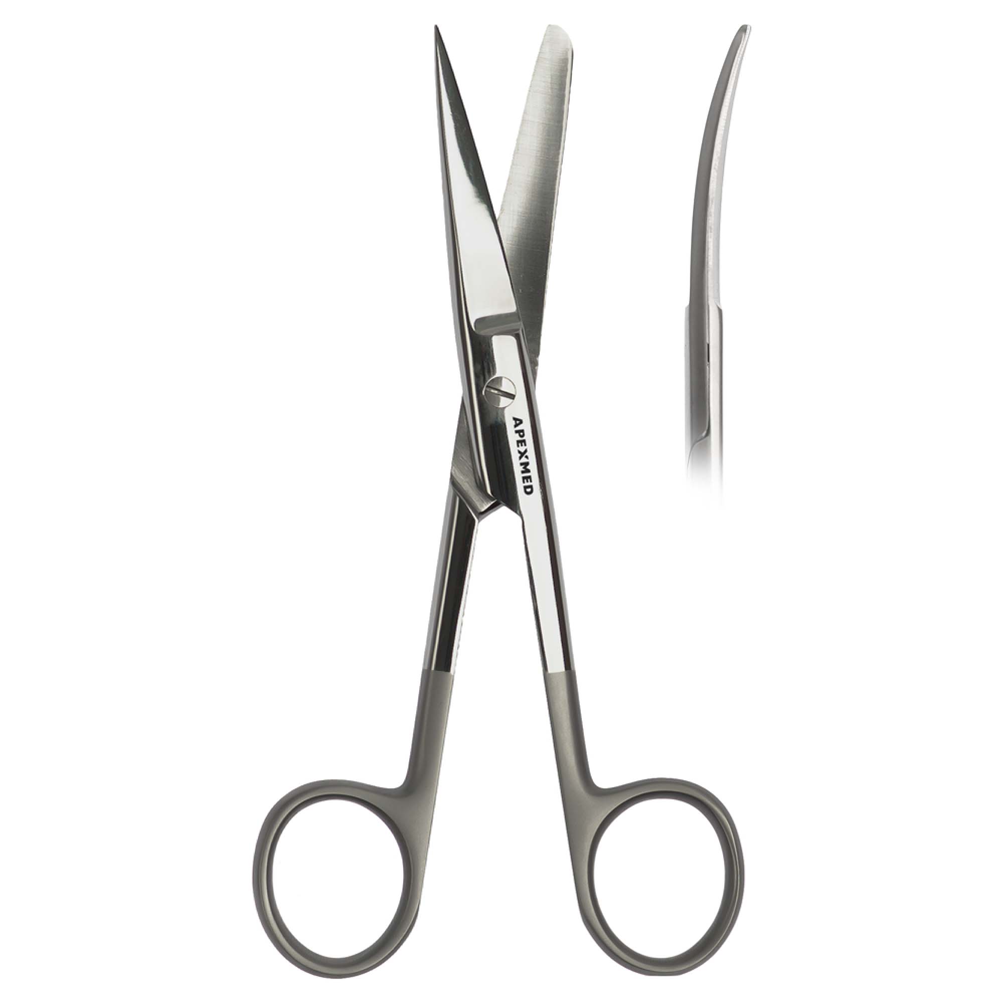 

Ножницы хирургические Apexmed Super Cut, 145 мм, с одним острым концом, изогнутые, Серебристый