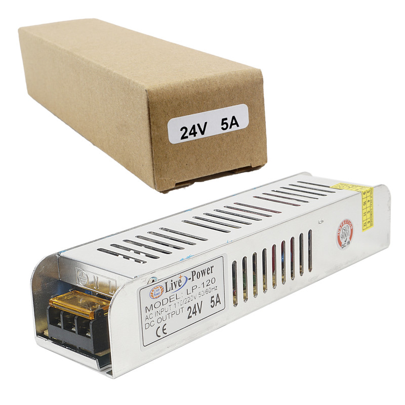 Блок питания для светодиодов Live Power, DC, Ip20, 24V/5A, 120W, 110V/220V A3283