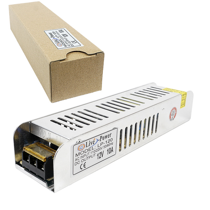 

Блок питания для светодиодов Live Power, DC, Ip20, 12V/10A, 120W, 110V/220V A3278, Блок питания для светодиодов Live Power, DC, Ip20, 12V/10A, 120W, 110V/220V