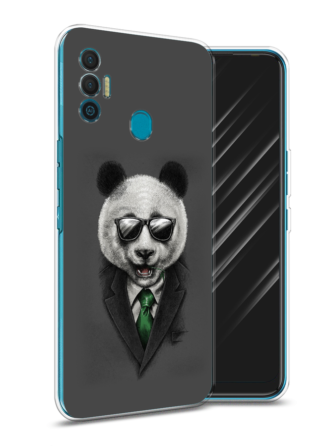 

Чехол Awog на Tecno Spark 7 "Деловая панда", Разноцветный, 301050-10
