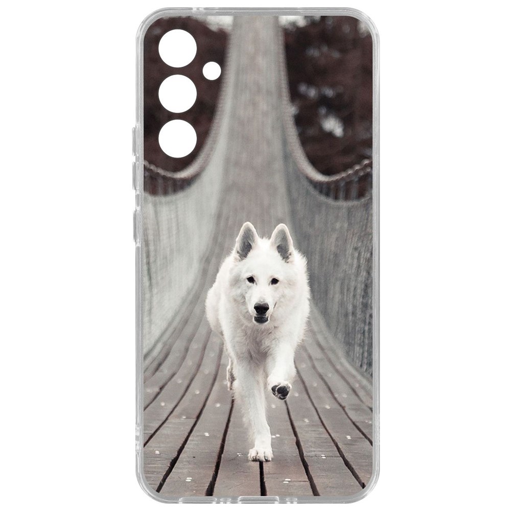 

Чехол-накладка Krutoff Clear Case Пес на мосту для Samsung Galaxy A34 5G, Прозрачный