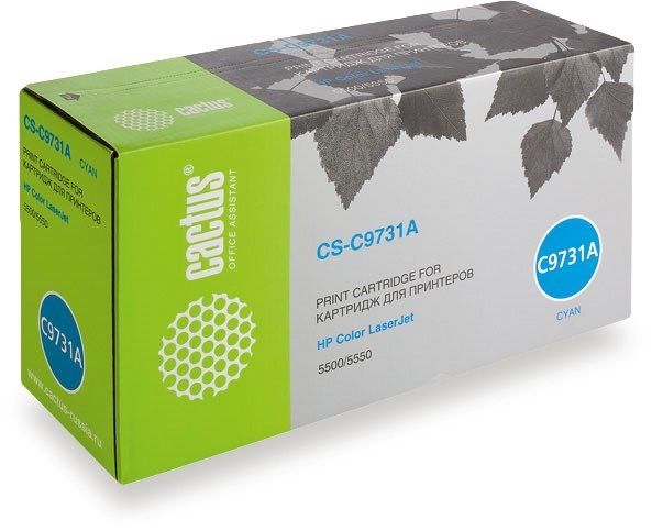 

Тонер-картридж для лазерного принтера CACTUS CS-C9731AV (CS-C9731AV) голубой, совместимый, CS-C9731AV
